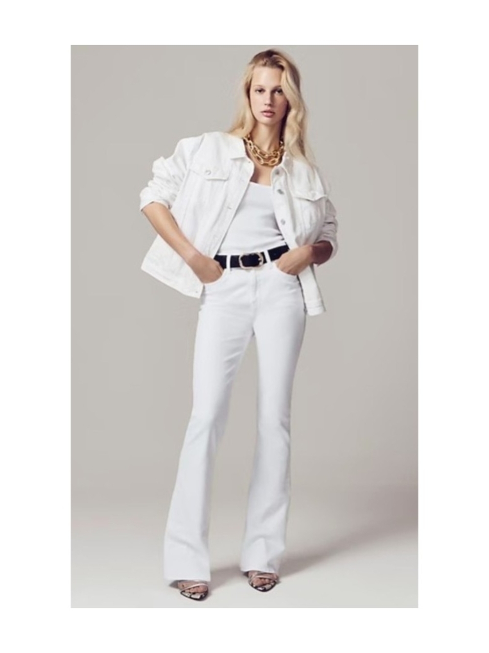🤍"NEW" J. CREW White High Rise Skinny Flare Jeans🤍